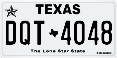 TX license plate DQT4048