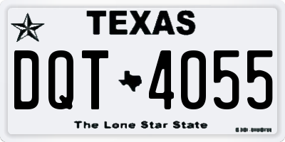 TX license plate DQT4055