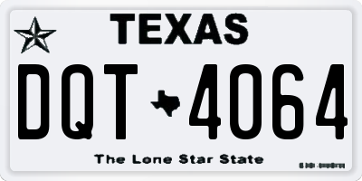 TX license plate DQT4064