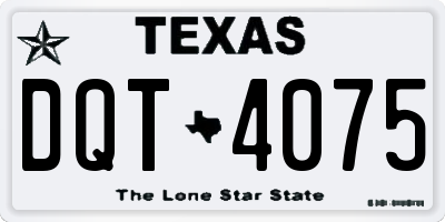 TX license plate DQT4075