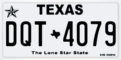 TX license plate DQT4079