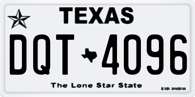 TX license plate DQT4096