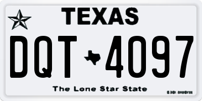 TX license plate DQT4097
