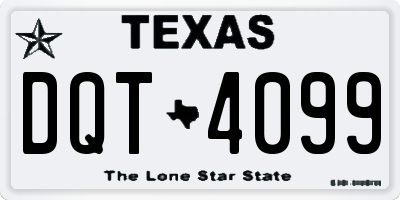 TX license plate DQT4099