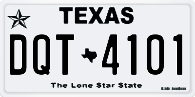 TX license plate DQT4101