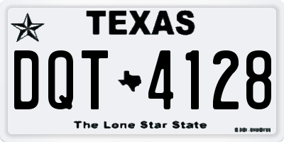 TX license plate DQT4128