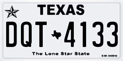 TX license plate DQT4133