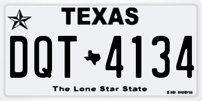 TX license plate DQT4134