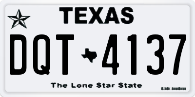 TX license plate DQT4137