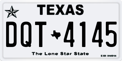 TX license plate DQT4145