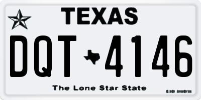 TX license plate DQT4146