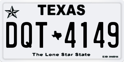 TX license plate DQT4149