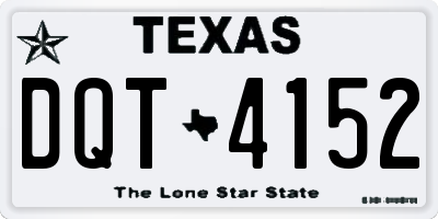 TX license plate DQT4152
