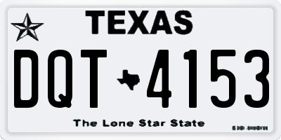 TX license plate DQT4153