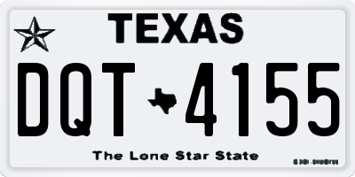 TX license plate DQT4155