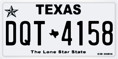 TX license plate DQT4158