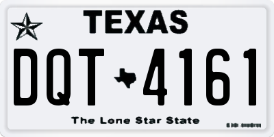 TX license plate DQT4161
