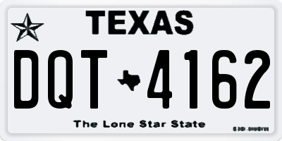 TX license plate DQT4162