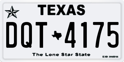 TX license plate DQT4175