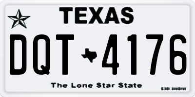 TX license plate DQT4176