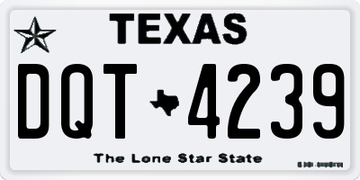 TX license plate DQT4239