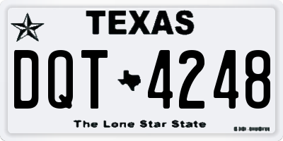 TX license plate DQT4248