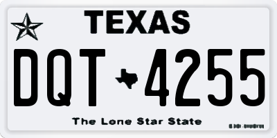 TX license plate DQT4255