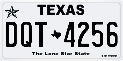 TX license plate DQT4256
