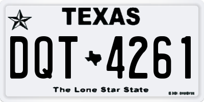 TX license plate DQT4261