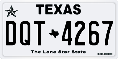 TX license plate DQT4267
