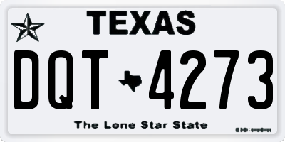 TX license plate DQT4273