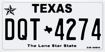 TX license plate DQT4274