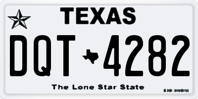 TX license plate DQT4282