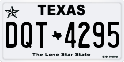 TX license plate DQT4295