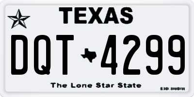 TX license plate DQT4299