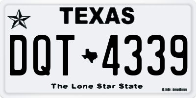 TX license plate DQT4339