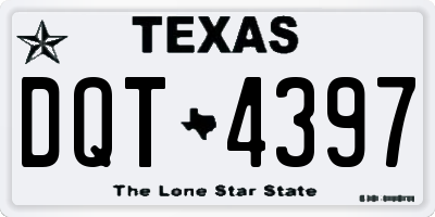 TX license plate DQT4397
