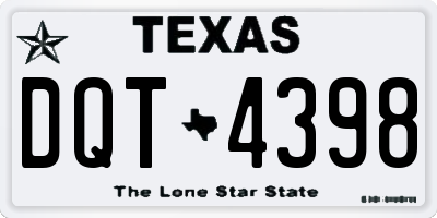 TX license plate DQT4398