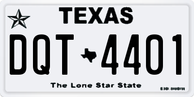 TX license plate DQT4401