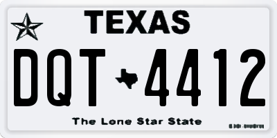 TX license plate DQT4412