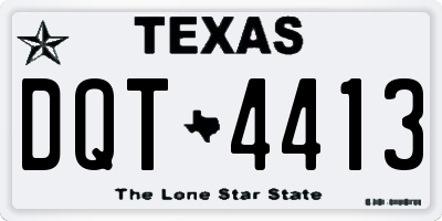 TX license plate DQT4413