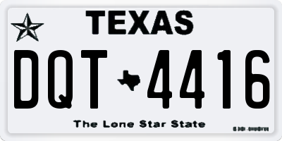 TX license plate DQT4416