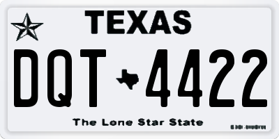 TX license plate DQT4422