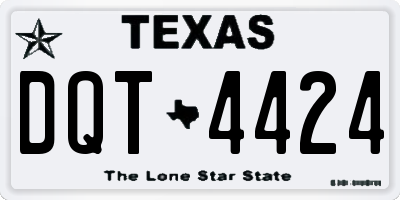 TX license plate DQT4424