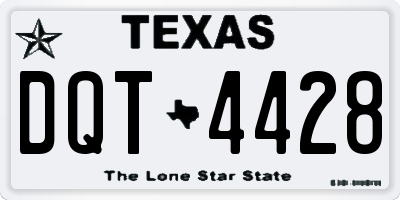 TX license plate DQT4428