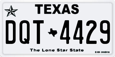 TX license plate DQT4429