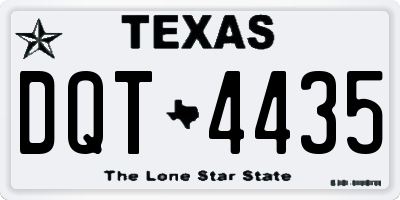 TX license plate DQT4435