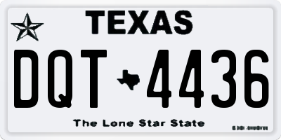 TX license plate DQT4436