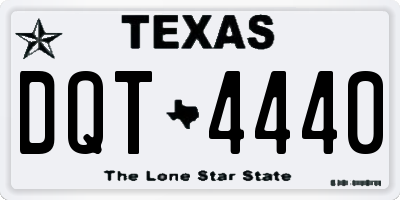 TX license plate DQT4440
