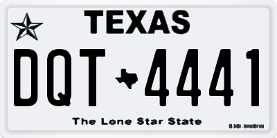 TX license plate DQT4441